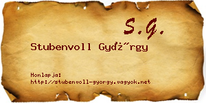 Stubenvoll György névjegykártya