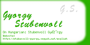 gyorgy stubenvoll business card